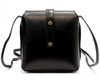 Kožená moderní malá dámská crossbody kabelka černá
