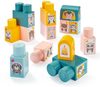 ECOIFFIER Abrick baby vláček se zvířátky herní set s kostkami 30ks plast