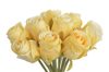 Umělé růže svazek 12 ks - žlutokrémová