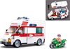 SLUBAN TOWN Auto sanitka 328 dílků + 3 figurky STAVEBNICE