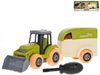 Traktor s přívěsem montážní šroubovací set s nástrojem a koníkem volný chod