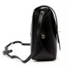 Kožená moderní malá dámská crossbody kabelka černá
