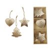 Dekorace k zavěšení, 6 ks K2837-01 - 5,5-6,5 x 1 x 5,5-7,5 cm