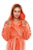 Krátký župan s kapucí Lilly extra one size lososový 33 20 2251