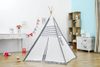Dětské teepee 120×120×150 cm (šedé, okno)