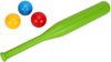 Baseballový dětský barevný set pálka 50cm se 3 míčky barvy plast