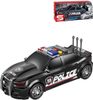 Auto policejní 25cm černé sportovní na baterie Světlo Zvuk plast