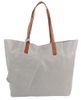 Velká světle šedá shopper dámská taška s crossbody uvnitř