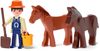 EFKO IGRÁČEK TRIO Farma set figurka kloubová + 2 koně