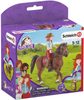 SCHLEICH Hannah na koni figurka ručně malovaná herní set s doplňky plast
