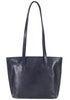Kožená velká dámská kabelka Redia přes rameno modrá