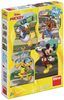 Puzzle Mickey Mouse ve městě 4x54 dílků 13x19cm skládačka v krabici