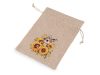 Dárkový pytlík slunečnice 13x18 cm imitace juty