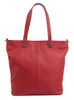 Kožená velká dámská shopper kabelka Juliette červená