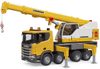 BRUDER 03571 Scania 560R jeřáb Liebherr na baterie Světlo Zvuk model 1:16 plast