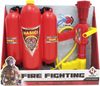 Hasičská sada stříkací funkční pistole s hasičským přístrojem plast
