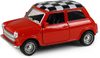 Auto Mini Cooper retro kovové 11cm zpětný chod 4 barvy