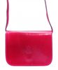 Kožená malá dámská crossbody kabelka fuchsiová růžová