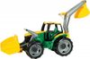Traktor na písek se lžící a bagrem (zelenožlutý)