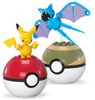 Pokémon Megablok set 2x Pokéball Pikachu + Zubat stavebnice 40 dílků