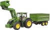 Bruder John Deere 7R 350 (čelní nakladač + přívěs) 03155