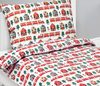 Povlečení dětské - Vánoce Bílá,Zelená,Červená 90/CH05 140x200, 70x90 cm