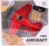 Letadlo červené vrtulové šroubovací montážní set s nástrojem plast
