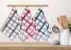 Kuchyňské utěrky - sada 3 kusů - 50x70 cm kostka červená