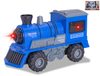Lokomotiva modrá vláček na setrvačník na baterie Světlo Zvuk