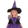 karnevalový kostým čarodějnice/halloween fialová s rukávy, vel. S