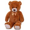 PLYŠ Medvěd 100cm hnědý velký s mašlí *PLYŠOVÉ HRAČKY*