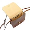 Kožená malá dámská crossbody kabelka tmavě modrá