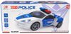 Auto policejní 360 rotace narážecí policie na baterie Světlo Zvuk