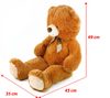 Velký plyšový medvěd Oskar 90 cm hnědý