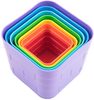 Baby Kubus pyramida hranatá barevná věžička skládací 7 dílků plast