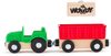 WOODY DŘEVO Užitkové vozy set 4 autíčka se 2 figurkami doplněk k vláčkodráze