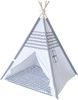 Dětské teepee 120×120×150 cm (šedé, okno)