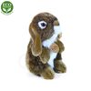 plyšový zajíc hnědý stojící , 18 cm