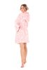 Krátký dámský župan s kapucí Flora růžová perla 48 56 3053
