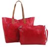 Velká růžová shopper dámská taška s crossbody uvnitř