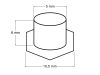 Průchodka s podložkou vnitřní Ø5 mm / vnější Ø10,5 mm šestiúhelník 100 párů