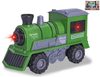 Lokomotiva zelená vláček na setrvačník na baterie Světlo Zvuk