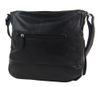 Černá dámská středně velká crossbody kabelka 1911-BB