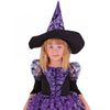 Karnevalový kostým čarodějnice/halloween fialová s rukávy vel. M