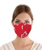 Dvouvrstvá rouška bavlněná na gumičku s vnitřní kapsou - délka oblouku 15cm srdce červené