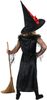 KARNEVAL Šaty čarodějnice černo/červené vel. M (120-130cm) 6-8 let *KOSTÝM*