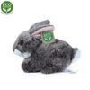 Plyšový králík šedý ležící, 15 cm