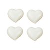 Srdíčko bílé, sada 4 kusy X1302-01 - 4,4 x 2,5 x 4 cm