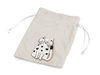 Dárkový pytlík s dřevěnou kočkou 14,5x19,5 cm sametový