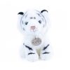 Plyšový tygr bílý sedící 18 cm